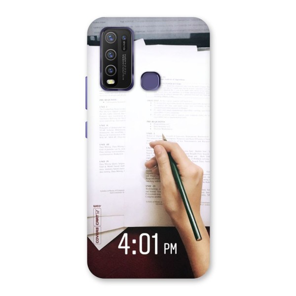 Exam Time Blues Back Case for Vivo Y30