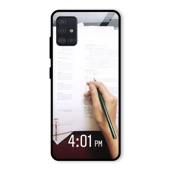 Exam Time Blues Glass Back Case for Galaxy A51