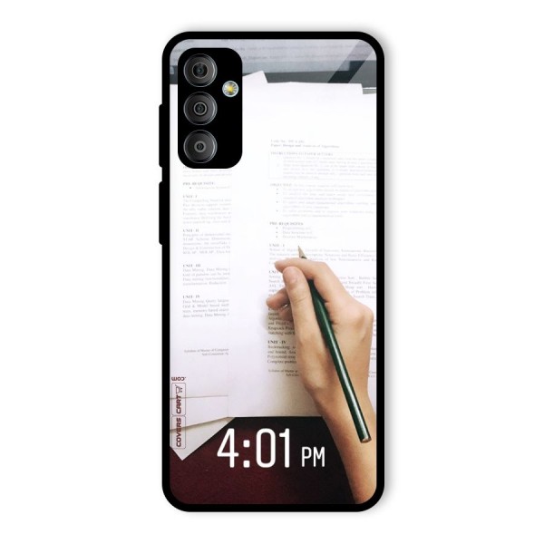 Exam Time Blues Glass Back Case for Galaxy F23