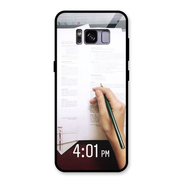 Exam Time Blues Glass Back Case for Galaxy S8