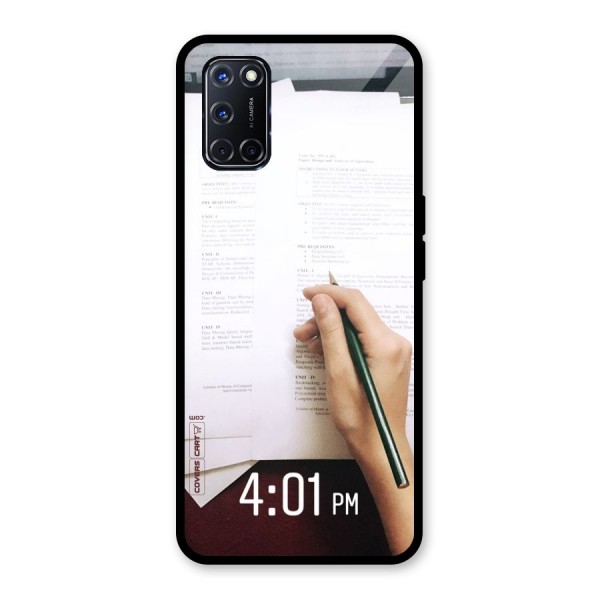 Exam Time Blues Glass Back Case for Oppo A52