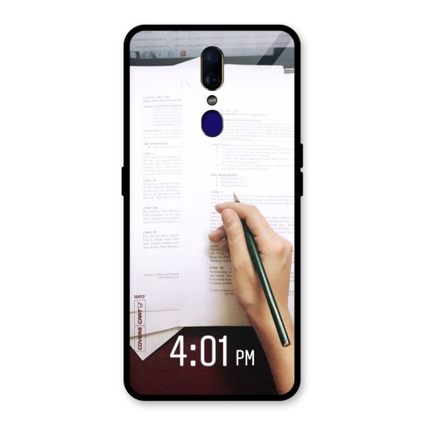 Exam Time Blues Glass Back Case for Oppo F11