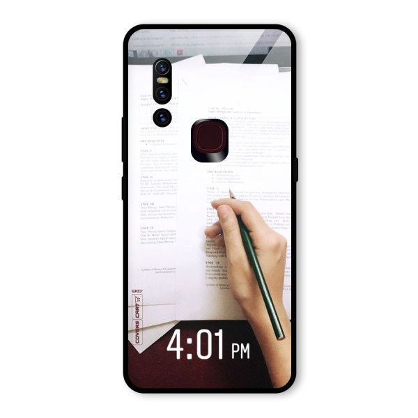 Exam Time Blues Glass Back Case for Vivo V15