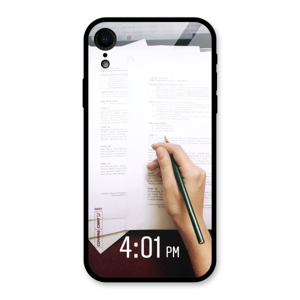 Exam Time Blues Glass Back Case for XR