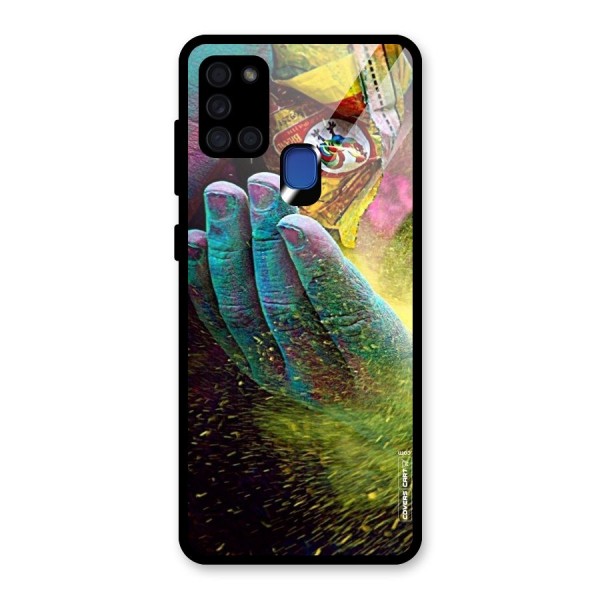 Exotic Colours Glass Back Case for Galaxy A21s