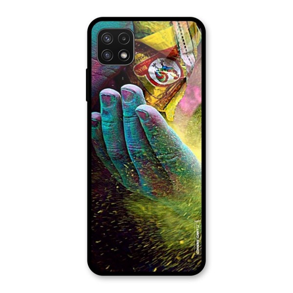 Exotic Colours Glass Back Case for Galaxy A22 5G