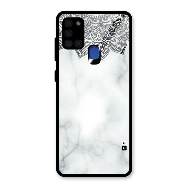 Exotic Marble Pattern Glass Back Case for Galaxy A21s