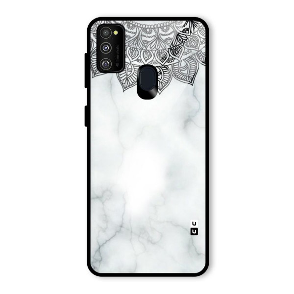 Exotic Marble Pattern Glass Back Case for Galaxy M21