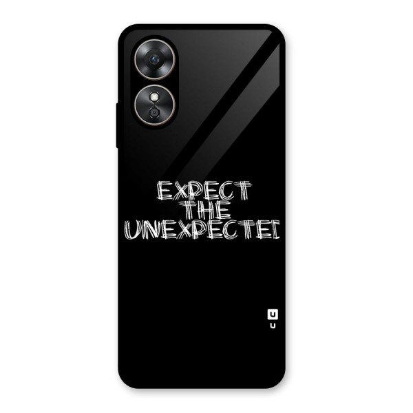 Expect The Unexpected Glass Back Case for Oppo A17