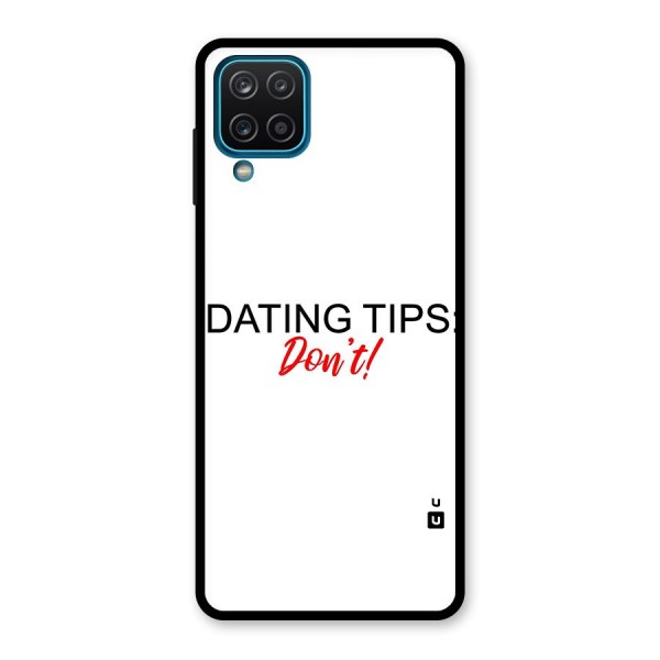 Expert Dating Tip Glass Back Case for Galaxy A12