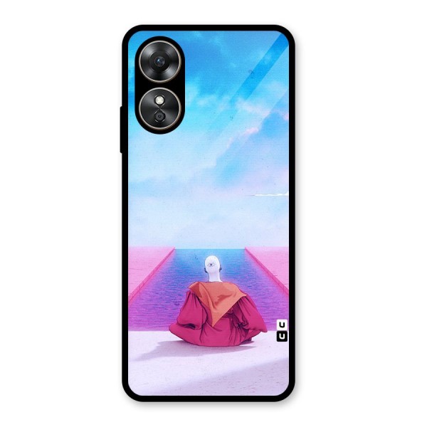 Eye Art Glass Back Case for Oppo A17