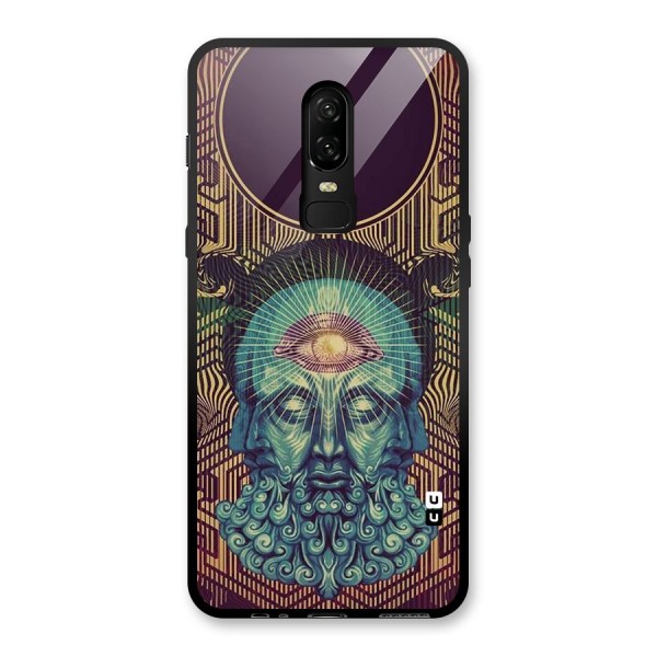 Eye Design Glass Back Case for OnePlus 6