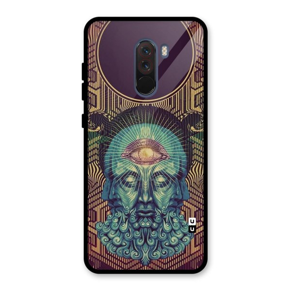 Eye Design Glass Back Case for Poco F1