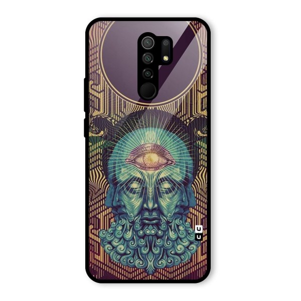 Eye Design Glass Back Case for Redmi 9 Prime