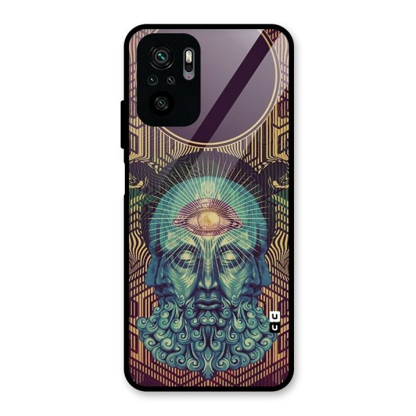 Eye Design Glass Back Case for Redmi Note 10