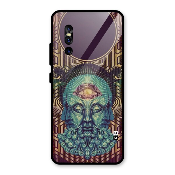 Eye Design Glass Back Case for Vivo V15 Pro