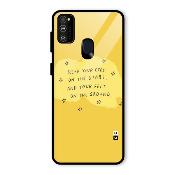 Eyes On Stars Glass Back Case for Galaxy M21