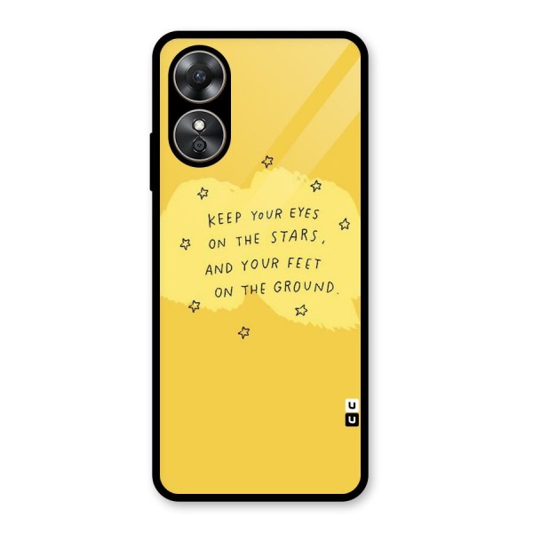 Eyes On Stars Glass Back Case for Oppo A17