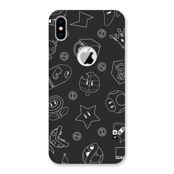 Face Mishchief Back Case for iPhone XS Logo Cut