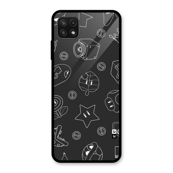 Face Mishchief Glass Back Case for Galaxy A22 5G