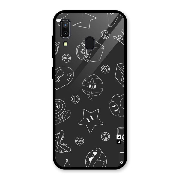 Face Mishchief Glass Back Case for Galaxy A30