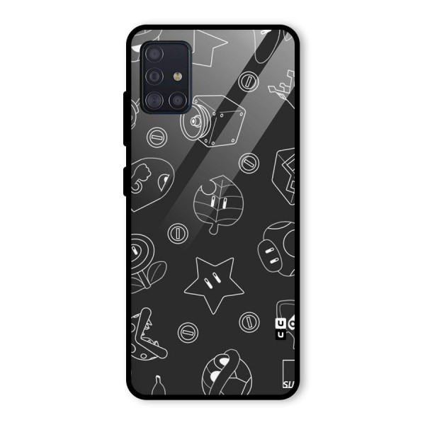 Face Mishchief Glass Back Case for Galaxy A51