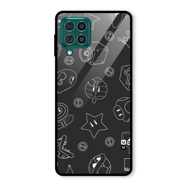 Face Mishchief Glass Back Case for Galaxy F62