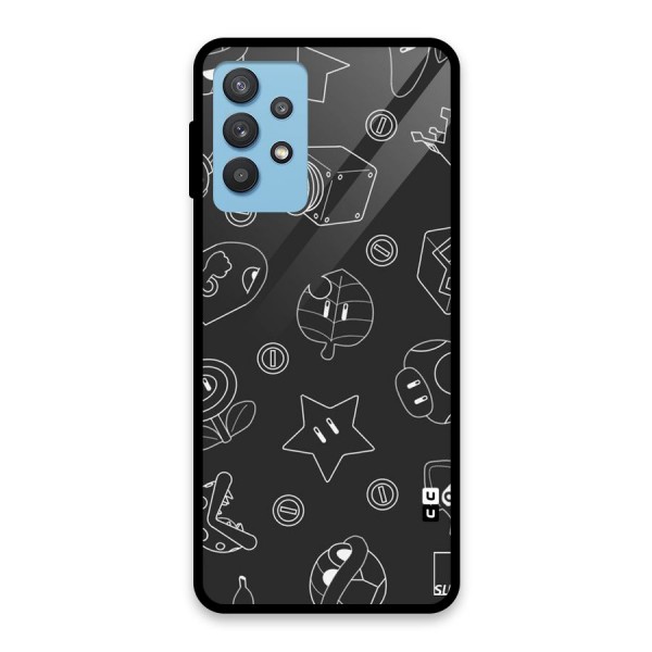 Face Mishchief Glass Back Case for Galaxy M32 5G