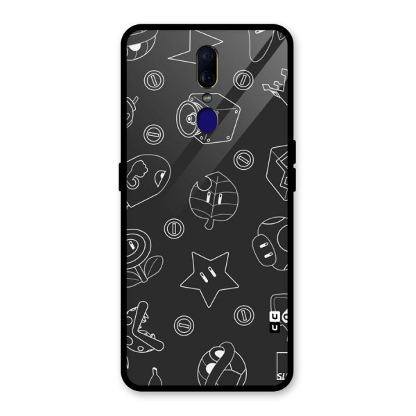 Face Mishchief Glass Back Case for Oppo F11