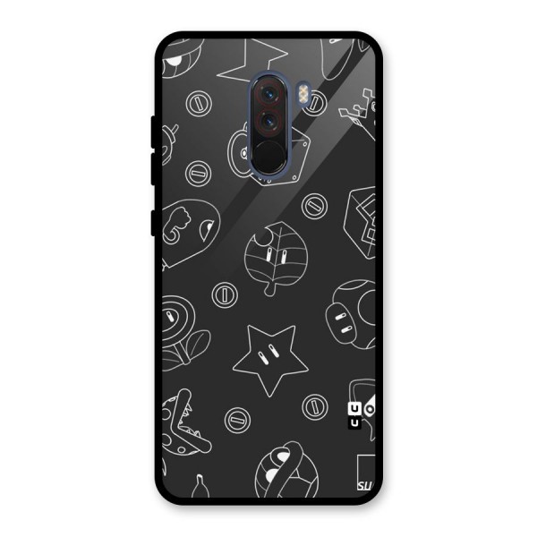 Face Mishchief Glass Back Case for Poco F1