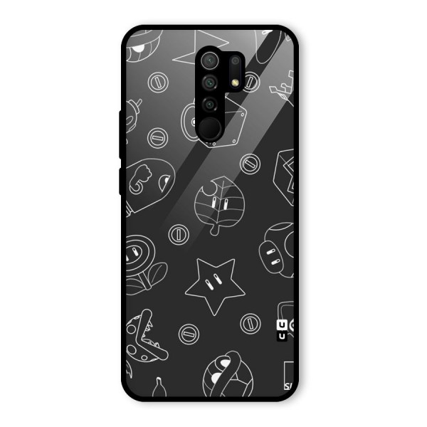 Face Mishchief Glass Back Case for Redmi 9 Prime