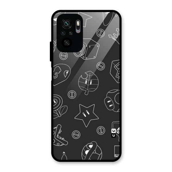 Face Mishchief Glass Back Case for Redmi Note 10