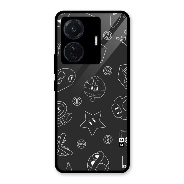 Face Mishchief Glass Back Case for Vivo T1 Pro