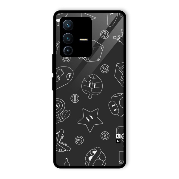 Face Mishchief Glass Back Case for Vivo V23 Pro