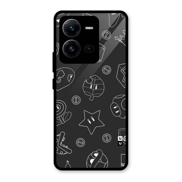 Face Mishchief Glass Back Case for Vivo V25