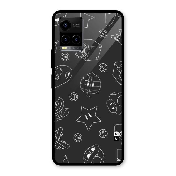 Face Mishchief Glass Back Case for Vivo Y21A