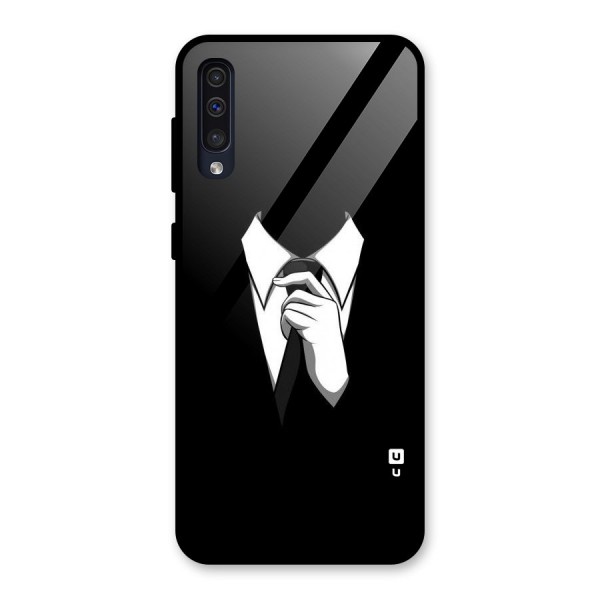 Faceless Gentleman Glass Back Case for Galaxy A50s