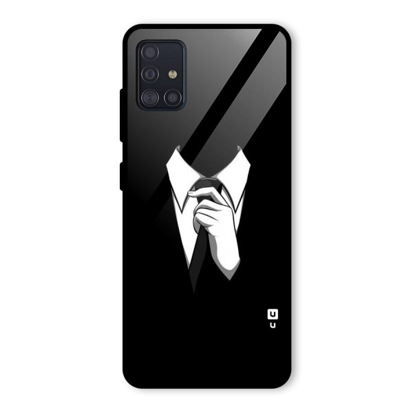 Faceless Gentleman Glass Back Case for Galaxy A51