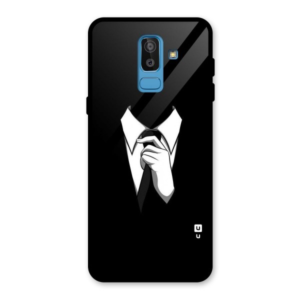 Faceless Gentleman Glass Back Case for Galaxy J8