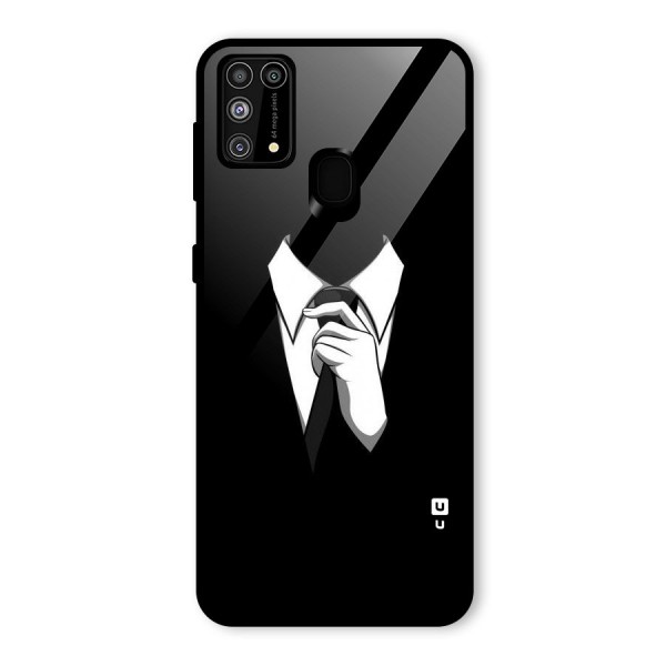 Faceless Gentleman Glass Back Case for Galaxy M31