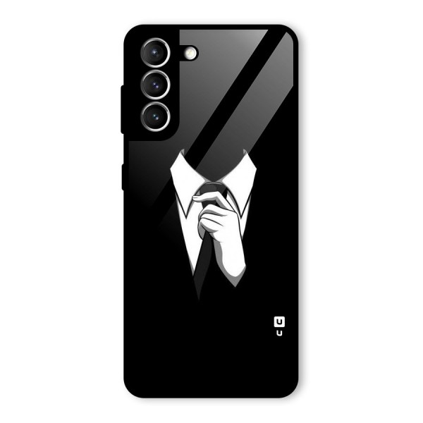 Faceless Gentleman Glass Back Case for Galaxy S21 5G