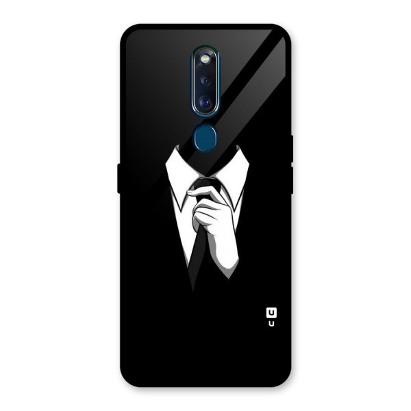 Faceless Gentleman Glass Back Case for Oppo F11 Pro