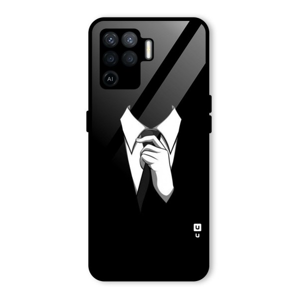 Faceless Gentleman Glass Back Case for Oppo F19 Pro