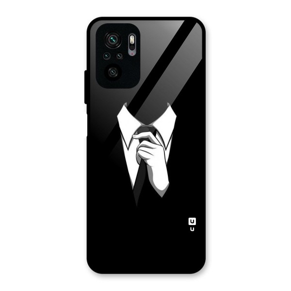 Faceless Gentleman Glass Back Case for Redmi Note 10S