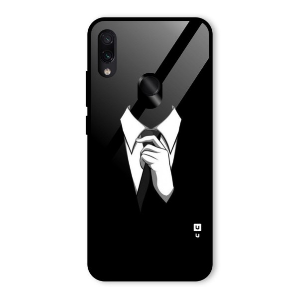 Faceless Gentleman Glass Back Case for Redmi Note 7