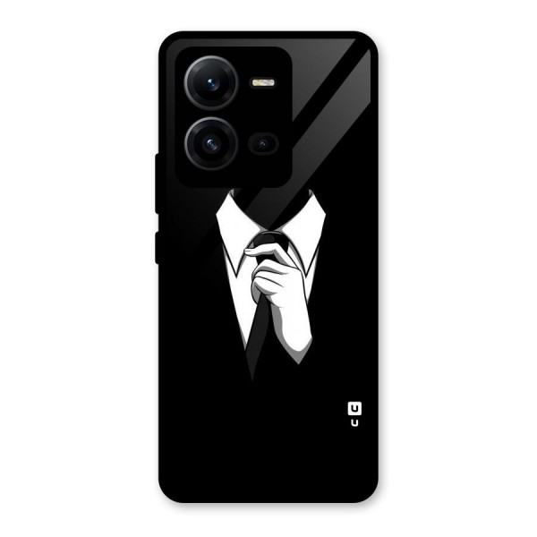 Faceless Gentleman Glass Back Case for Vivo V25