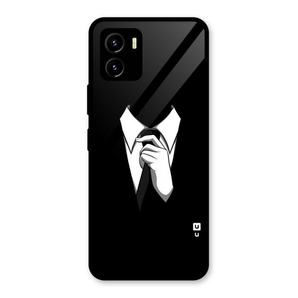 Faceless Gentleman Glass Back Case for Vivo Y15s