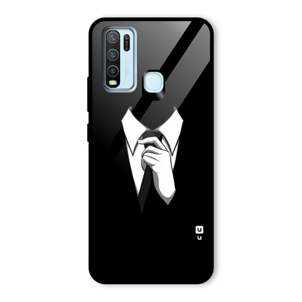 Faceless Gentleman Glass Back Case for Vivo Y30