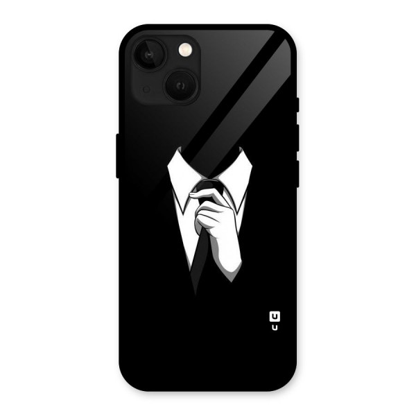 Faceless Gentleman Glass Back Case for iPhone 13