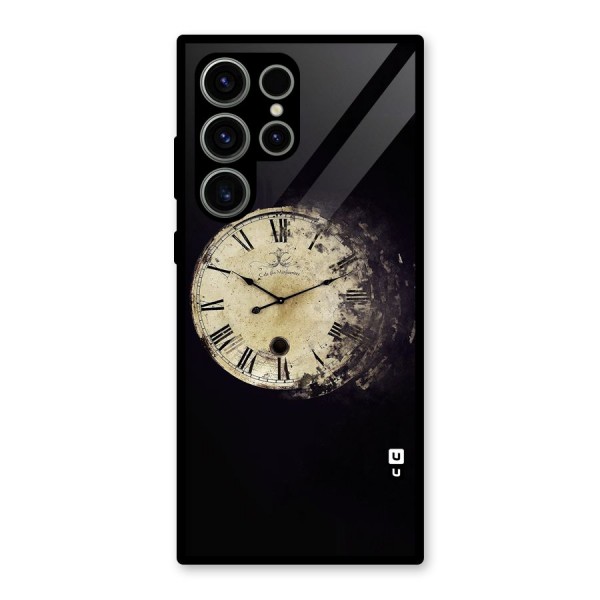 Fading Clock Glass Back Case for Galaxy S23 Ultra